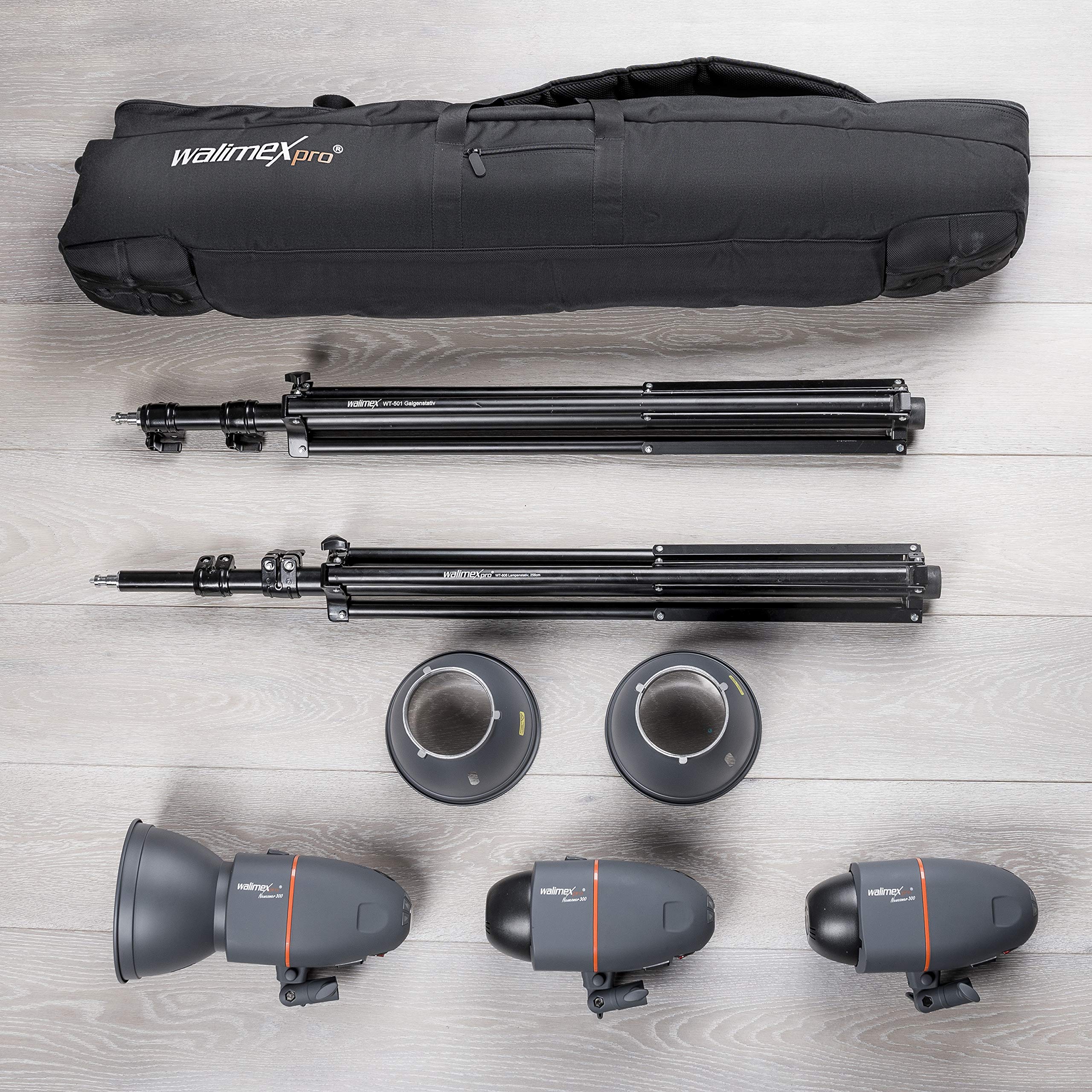 Walimex Pro Guardian Studiotasche – 1100 x 220 x 220 mm – Tasche für Foto Equipment – mit Trenner, Polsterung, Gurt und Reißverschlüssen – Perfekter Schutz für Studioblitze und Kameras