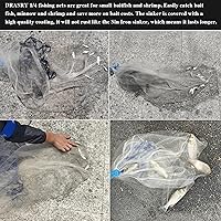 Vista 6 de Drasry Red de Lanzamiento para Pesca de Agua Salada con Malla de 3/8 y 1/4 con Plomada Gris de Servicio Pesado Monofilamento Americano Red