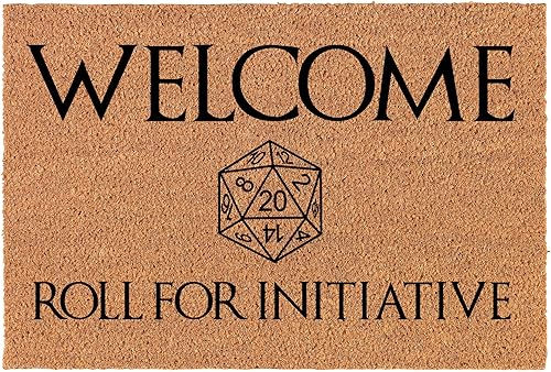 Tapete de fibra de coco para puerta delantera, regalo de inauguración de la casa, rollo de bienvenida para iniciativa divertida (30 x 18 pulgadas,