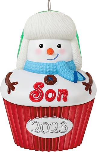 Hallmark Keepsake Adorno de Navidad 2023, magdalena de hijo, regalos familiares