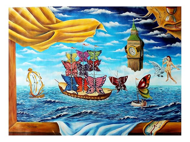Eugene Poliarush Original Oil on Canvas Timeless Ocean Only one of Kind Hand-Signed Surrealist Ocean Fine Art