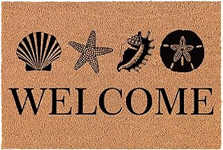 Coir Doormat Front Door Mat New Home Closing Housewarming Gift Welcome Shells Beach (30
