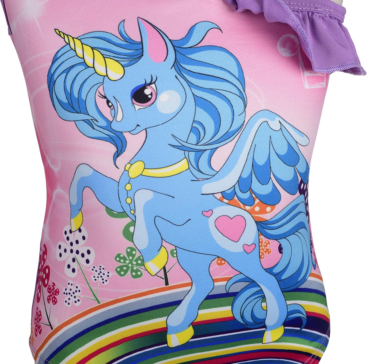 Dressy Daisy Girls Unicorn One Piece Bathing Suit Swimsuit Swimwear Swimming Dress Swim Skirt