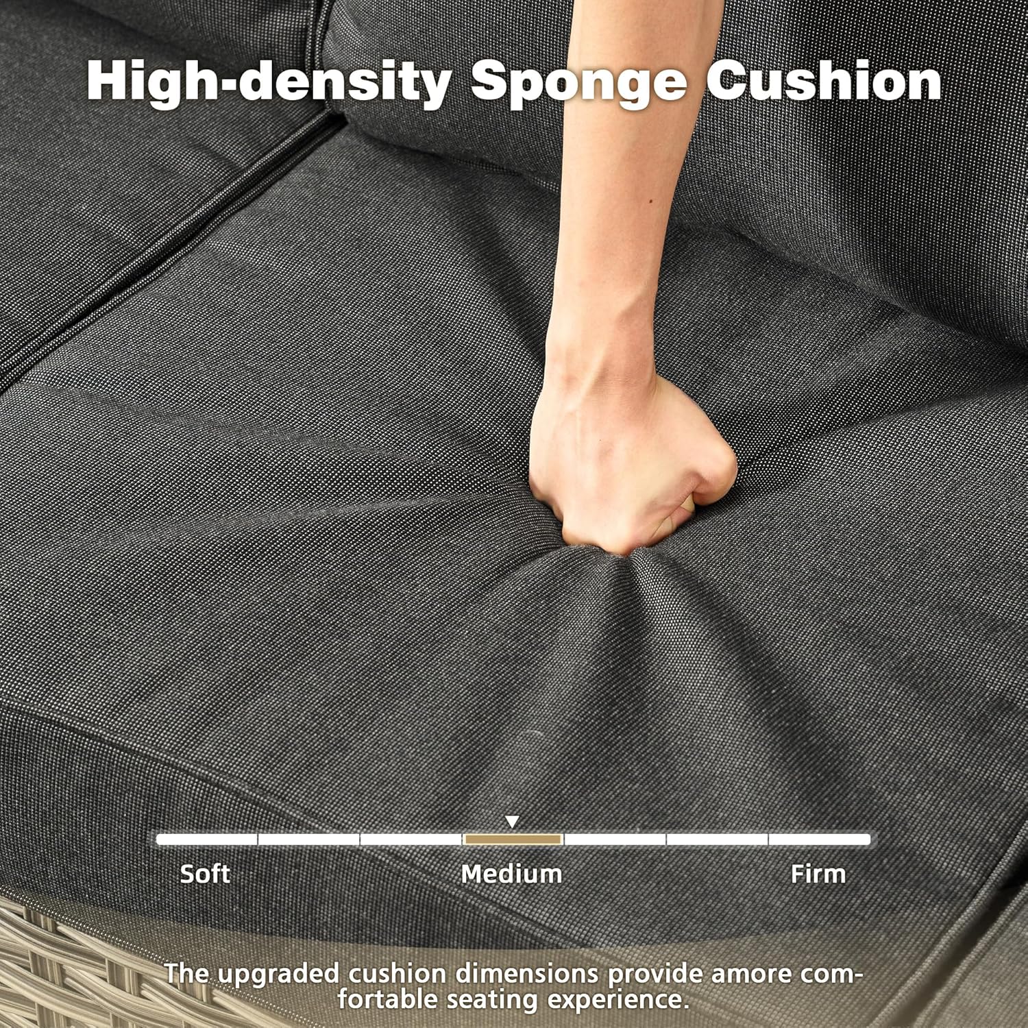 15-Piece Outdoor Sectional Sofa Set w/ 54" Fire Pit – L-Shaped Wicker Patio Furniture, Deep Seating & Swivel Rockers, Black