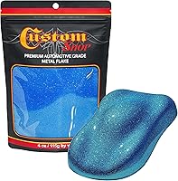 Vista 37 de Custom Shop - Plata a arco iris- 4 onzas de microescamas holográficas de metal de 0.004 pulgadas de tamaño de 100 micrones - Resistente a los rayos