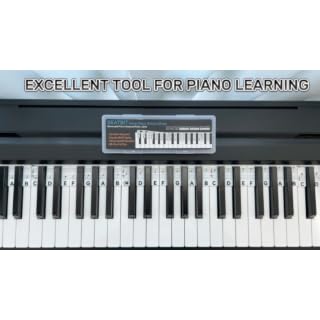 BEATBIT Guide des notes de piano pour débutants, amovible, Noir - Les Beatles, Paul McCartney, John Lennon, RIngo Starr, George Harrison