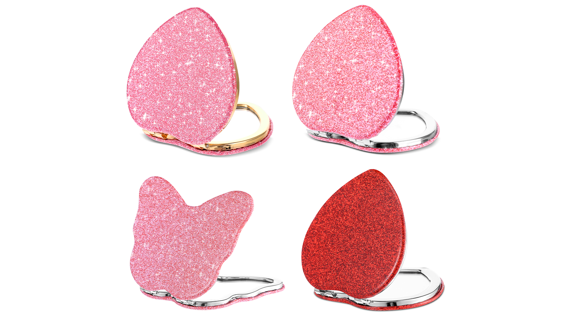 Amazon.com: Dimeho Compact Folding Mirror Heart Shaped Magnifying