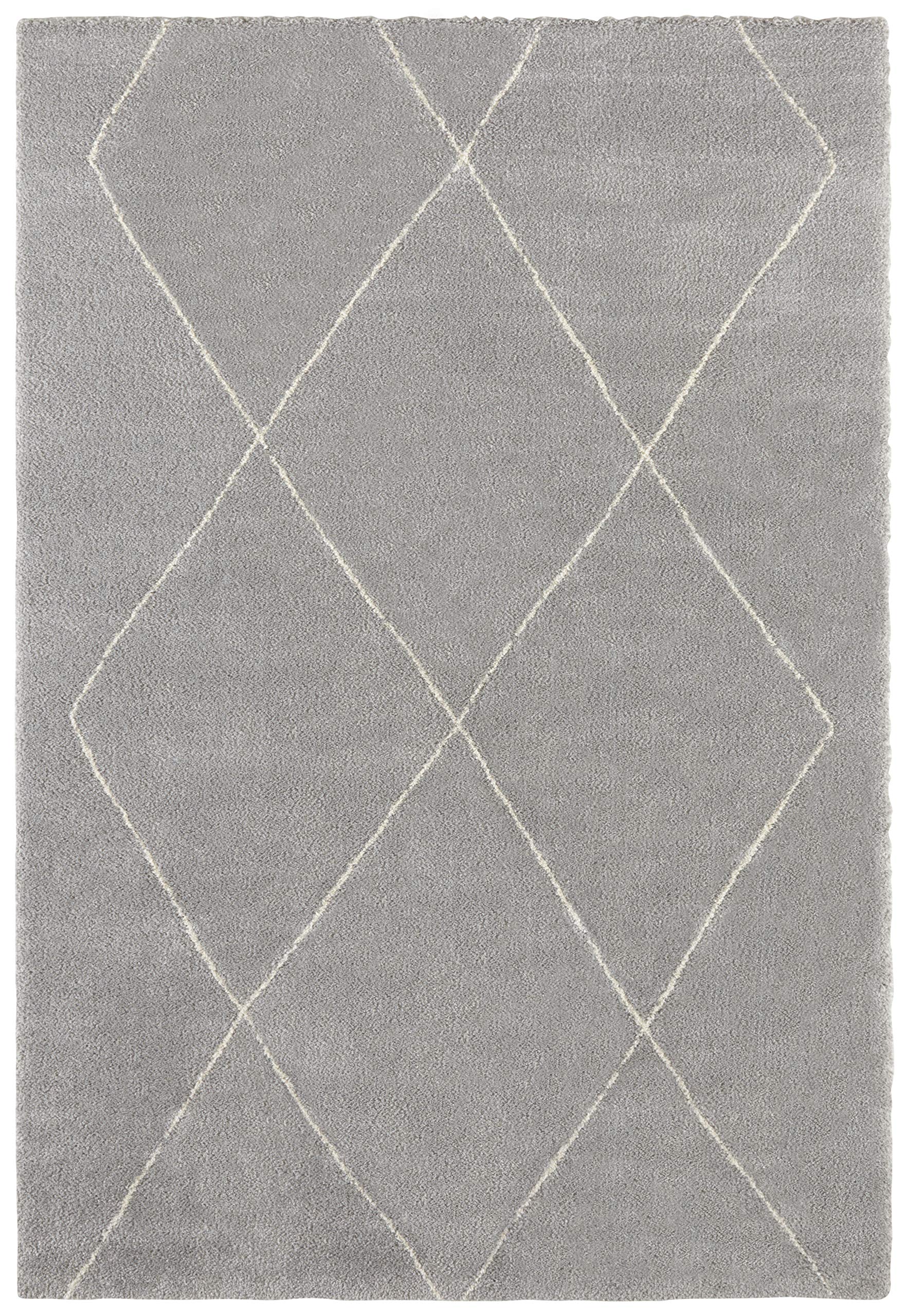 Tapis à poils courts Elle Decor Massy facile à nettoyer gris argenté 80x150