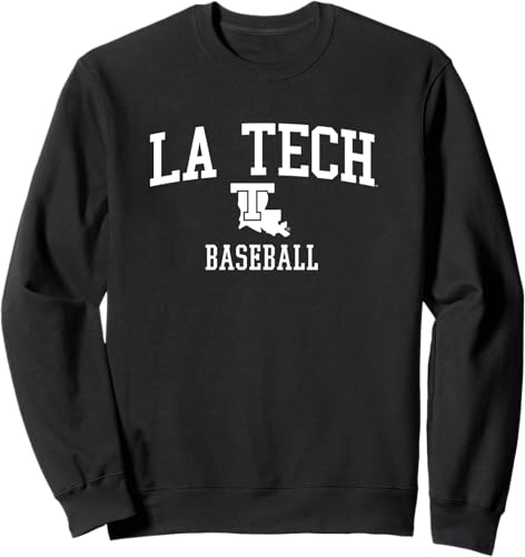 Louisiana Tech Bulldogs - Sudadera de béisbol, Negro - Negro,Jaspeado Oscuro