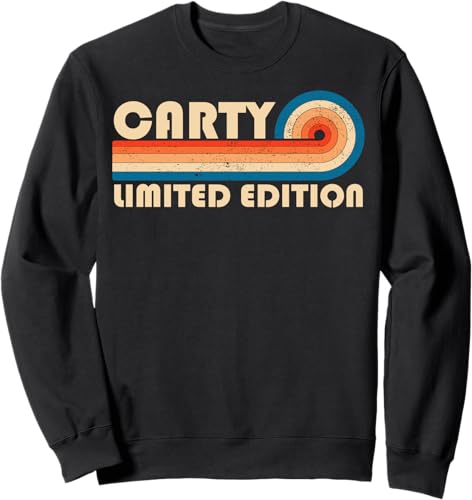 CARTY Surname Retro Vintage 80s 90s Birthday Reunion Sweatshirt