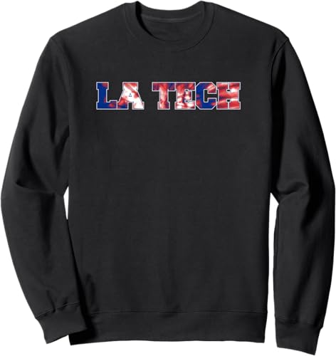 Louisiana Tech Bulldogs Tie-Dye Sweatshirt Black,Dark Heather Grey,Heather Grey
