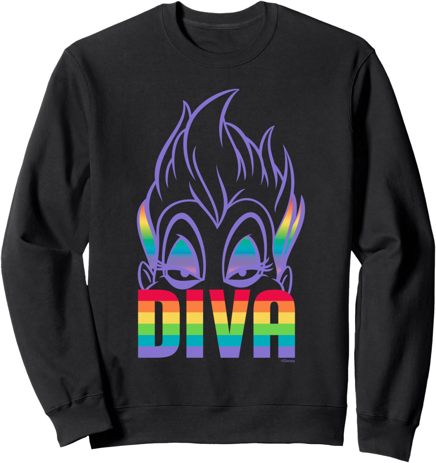 Disney Villains Ursula Diva Pride Sweatshirt, Black