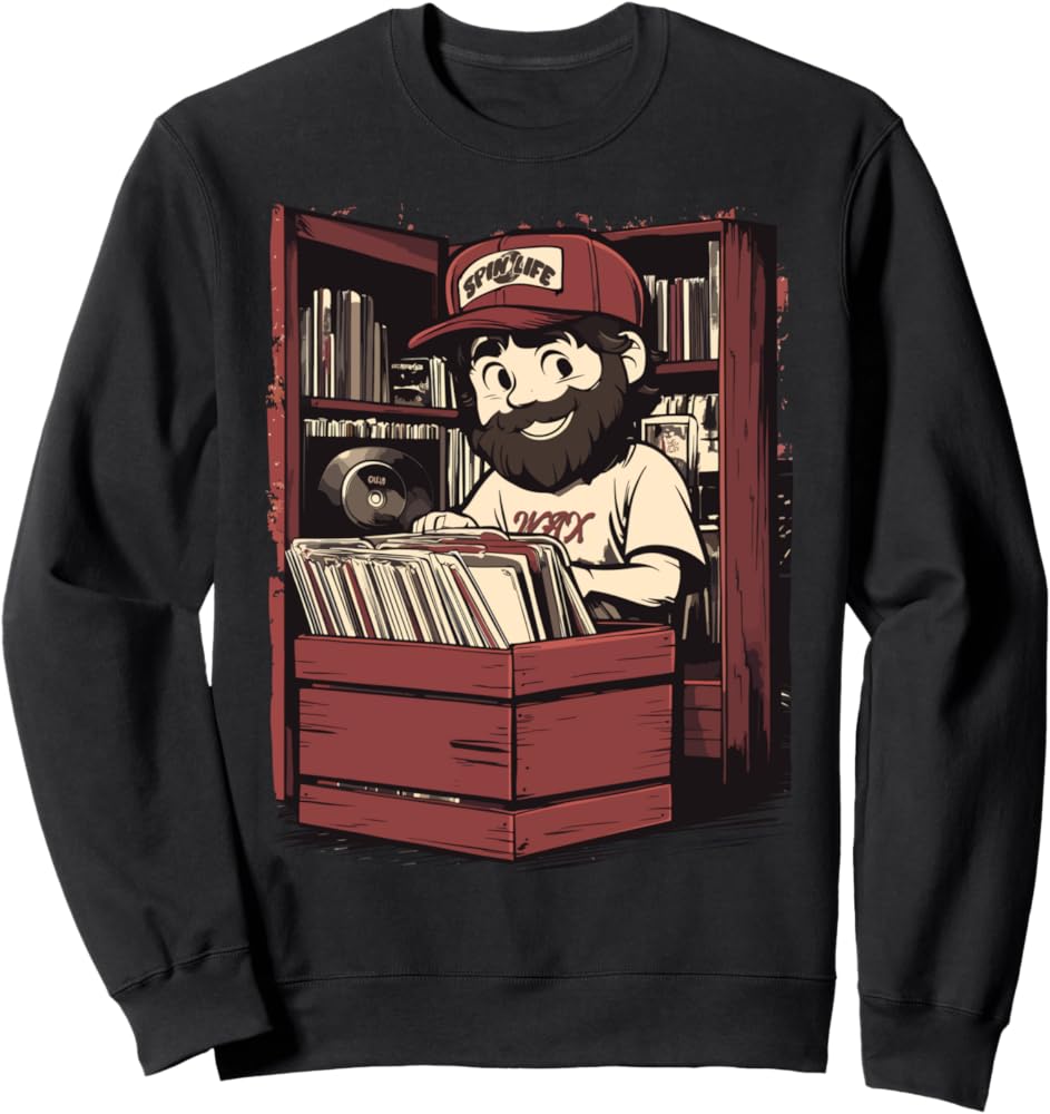 Bearded Crate Digger: Vinyl Hunting in the Record Shop Sweatshirt