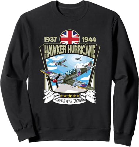 World War 2 British Aircraft Hawker Hurricane Fighter Sweatshirt