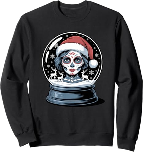 Christmas Skull Gifts Artistic Holiday Santa Funny