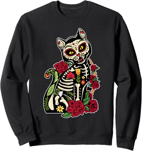 Day of dead Clothing Sugar Skull Cat