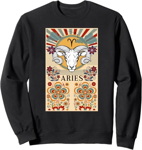 Aries Zodiac Sign Aries Birthday Aries Horoscope Sweatshirt