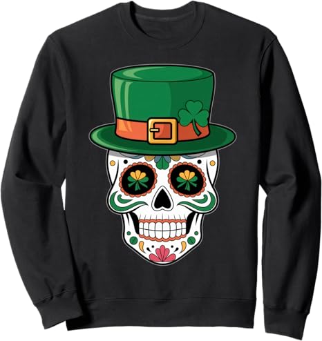 St Patrick's Day Sugar Skull Luck