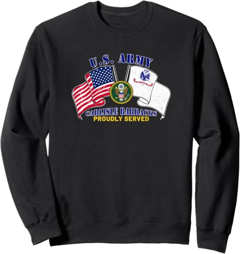 Carlisle Barracks Pennsylvania Pa Army Base - Sudadera con bandera estadounidense, Negro - Carlisle Barracks Pennsylvania Pa Army Base - Sudadera con bandera estadounidense, Negro -