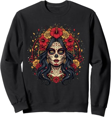 La Catrina Dia De Los Muertos Sugar Skull Apparel