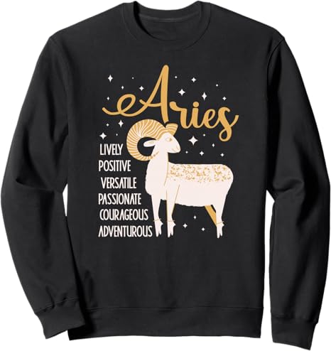 Aries Zodiac Sign Aries Birthday Aries Horoscope Sweatshirt