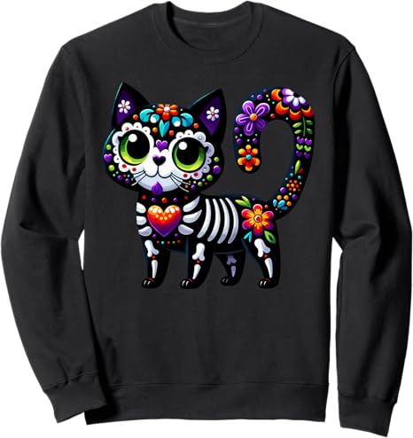 Cinco de Mayo Fro Skeleton Cat Sugar Skull