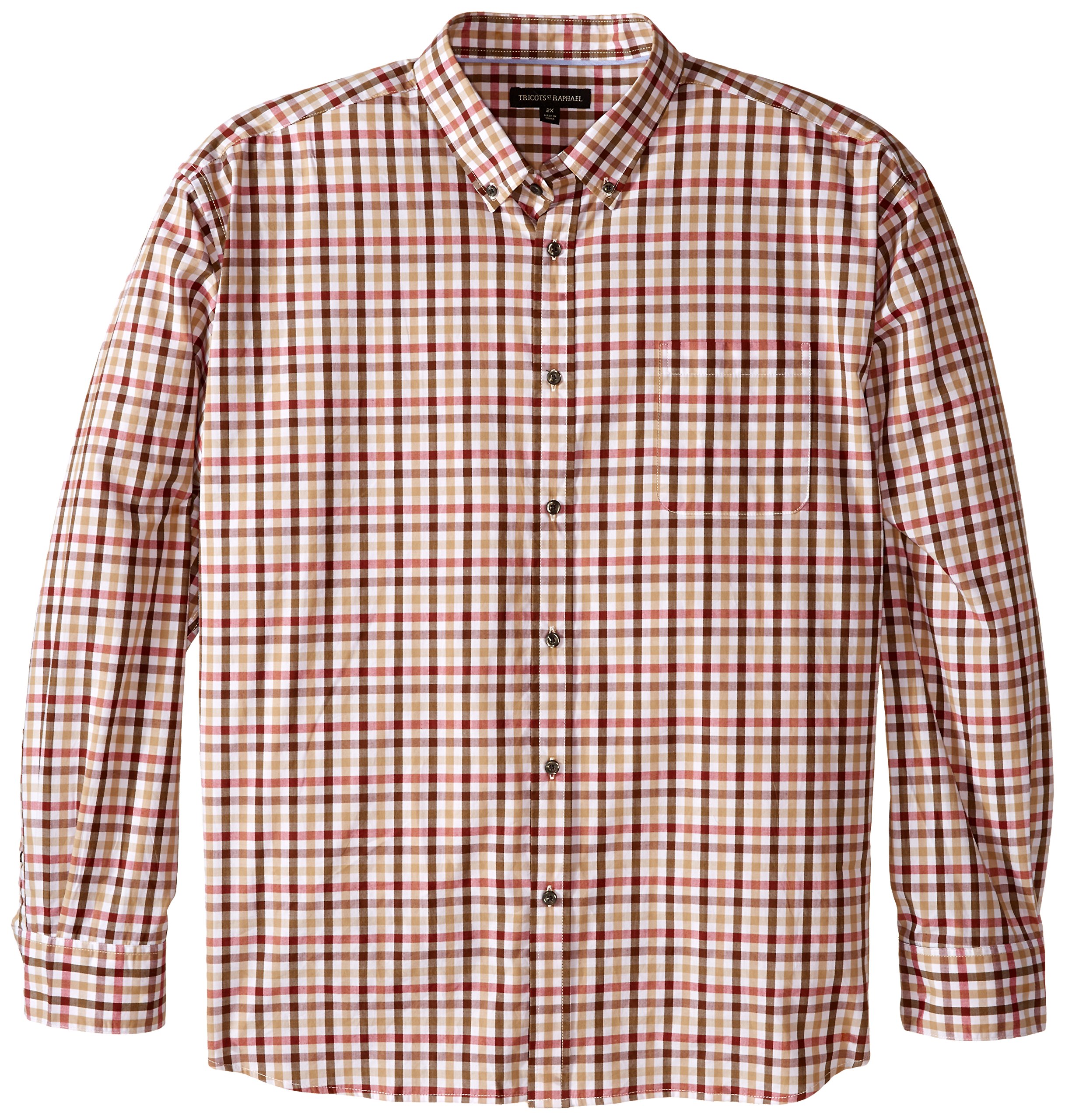 Tricot St. RaphaelMen's Big and Tall Griffen-Tri-Color Gingham