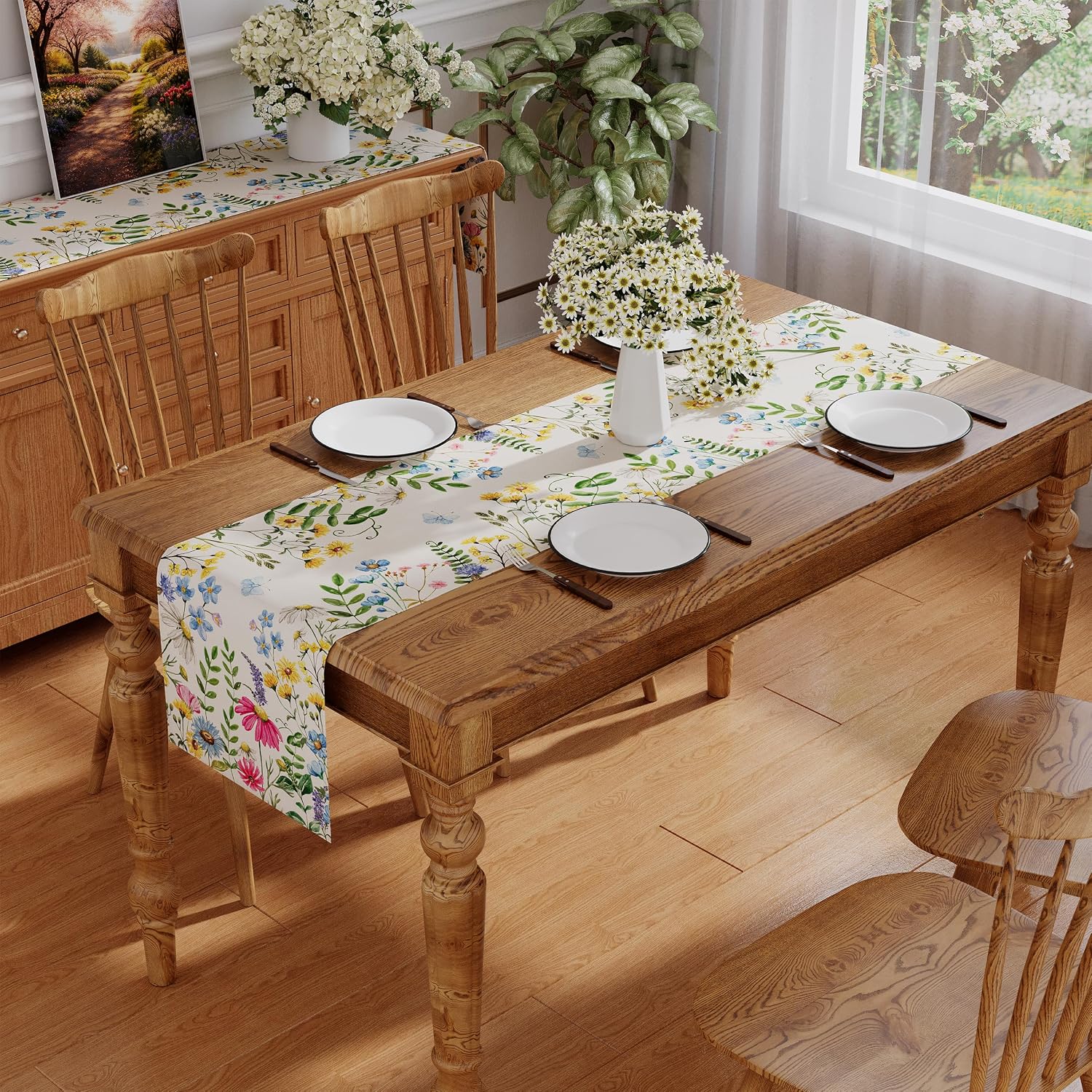 Siilues 220 GSM Spring Table Runner 13x72 Inch Home Party Decor image 4