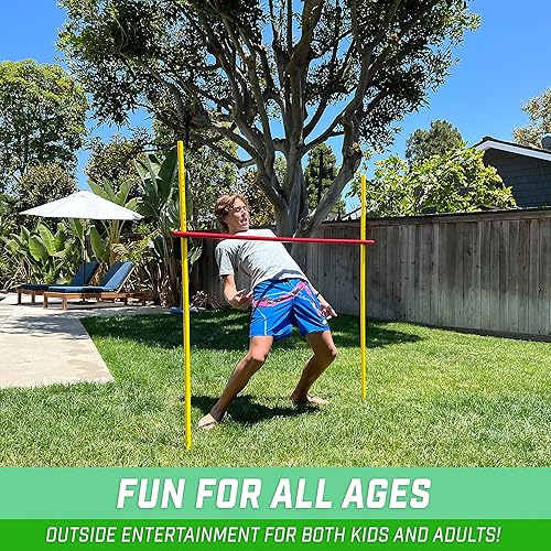 Miniatura 3 de GoSports Juego de limbo de césped para niños y adultos - Estaca en césped o arena
