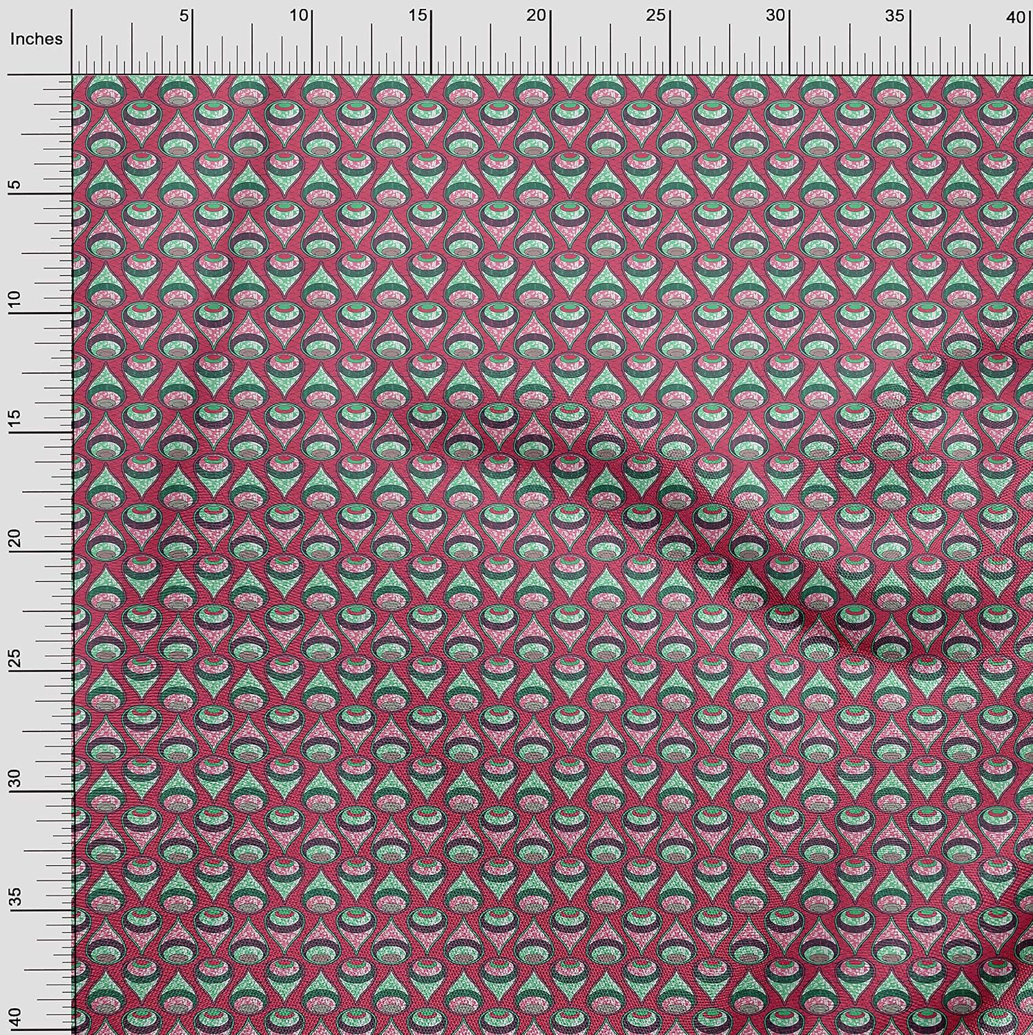 oneOone Silk Tabby Magenta Fabric African DIY Clothing Quilting Fabric Print Fabric By Yard 42 Inch Wide