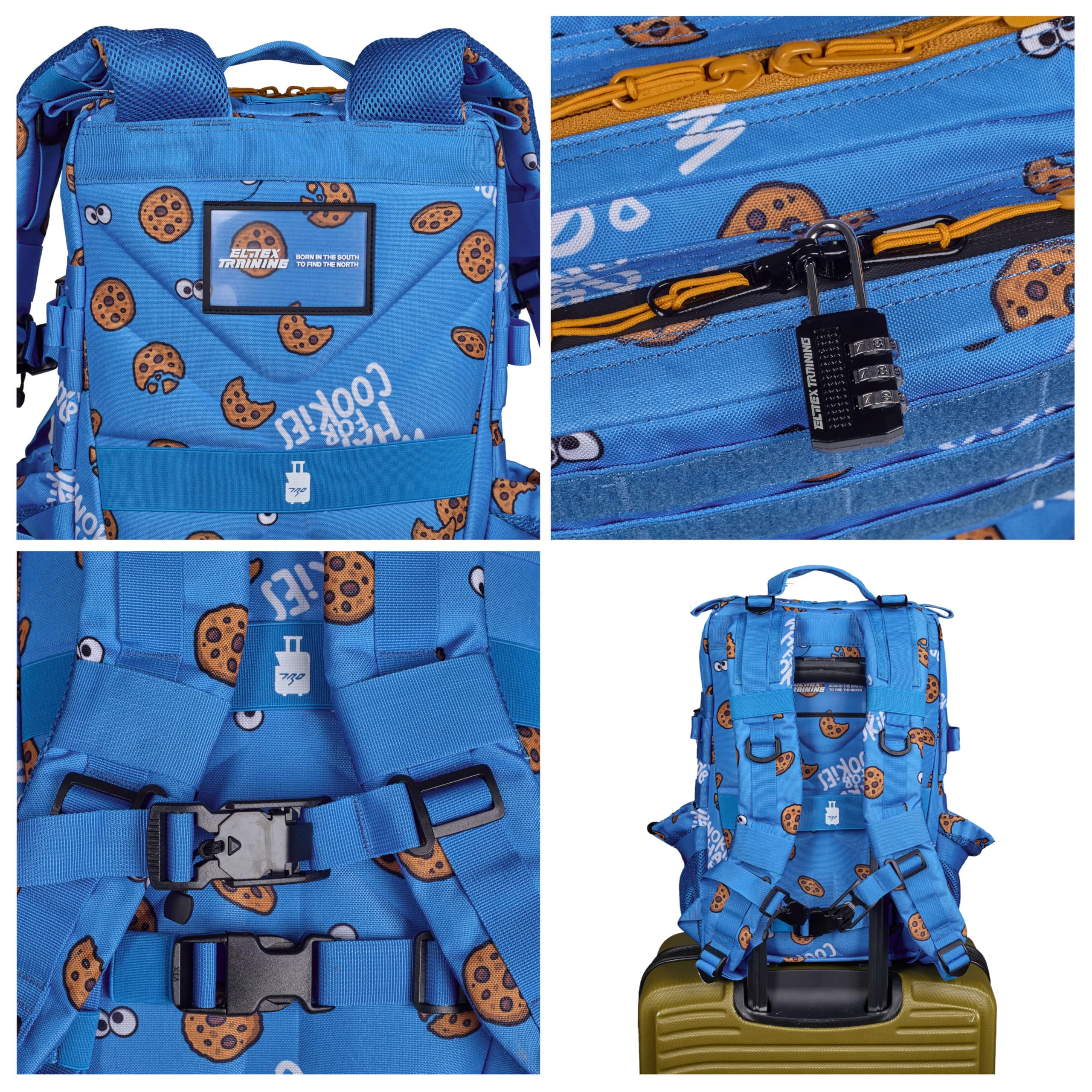 ELITRAINX Mochila 25L Táctica Repelente al Agua para Deporte, Cabina Avión, Gimnasio, Compartimento para Ordenador, Oxford 1000D by ELITEX TRAINING