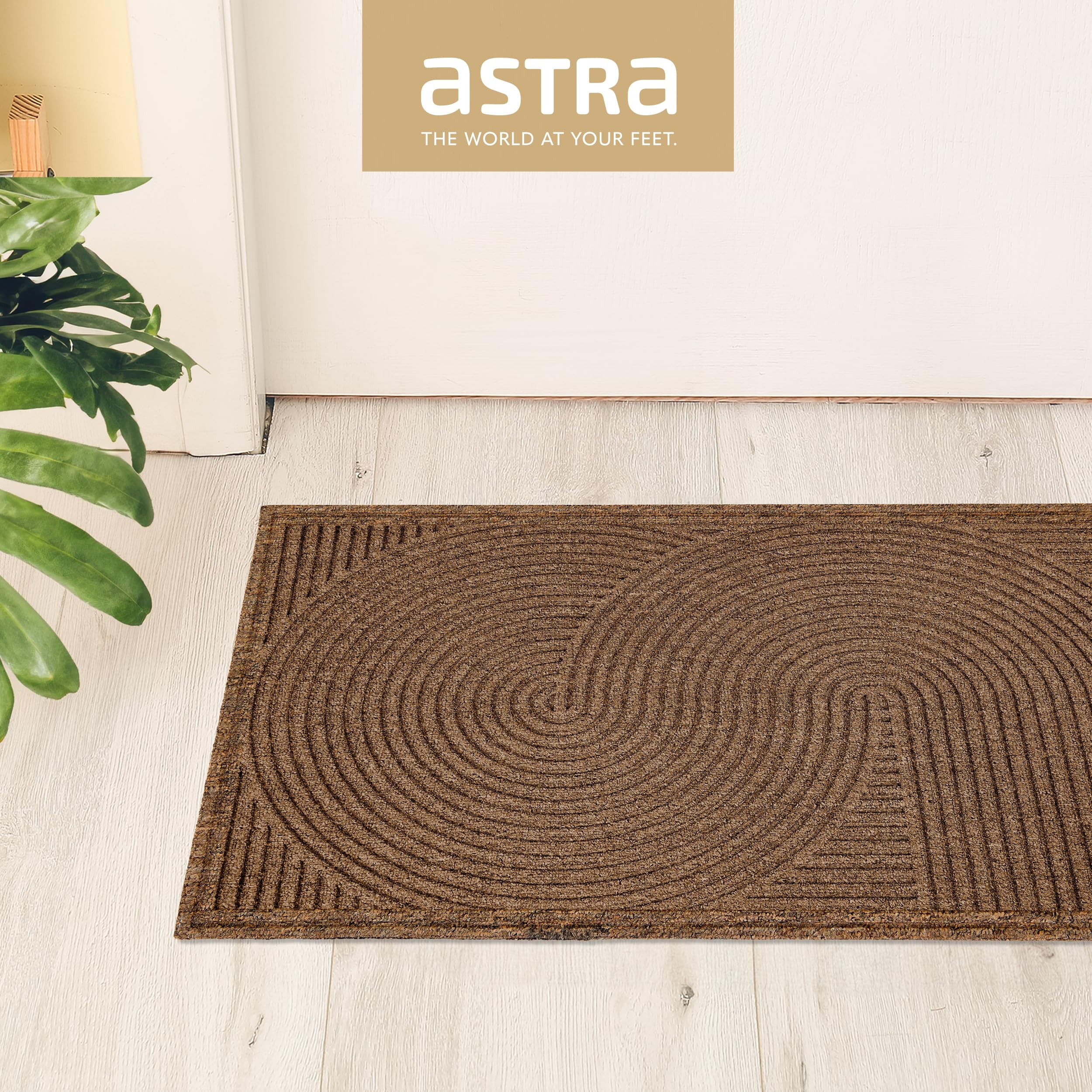 Zerbino per esterni antiscivolo, resistente alle intemperie, ingresso e balcone, 45x75 cm, beige
