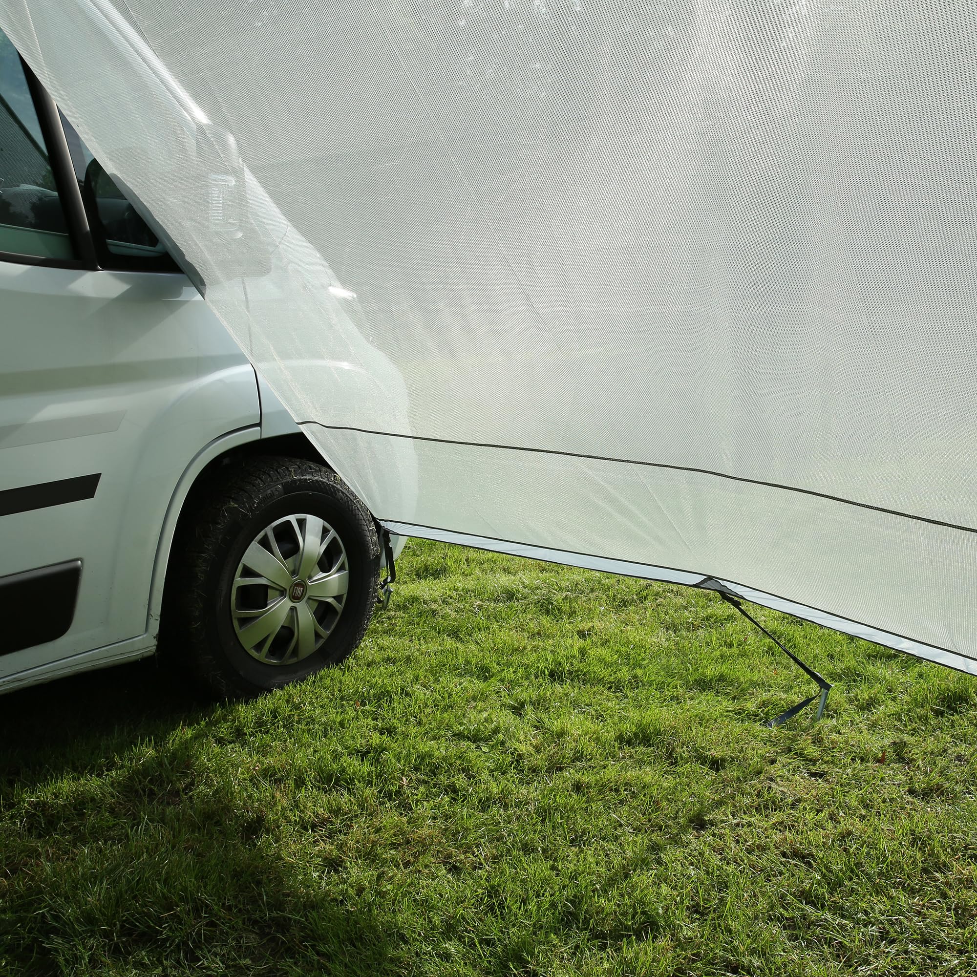 GEAR Capri Sun Blocker Markisenvorderwand winddurchlässig Sicht- und Sonnenschutz 3 Keder 240-480 cm