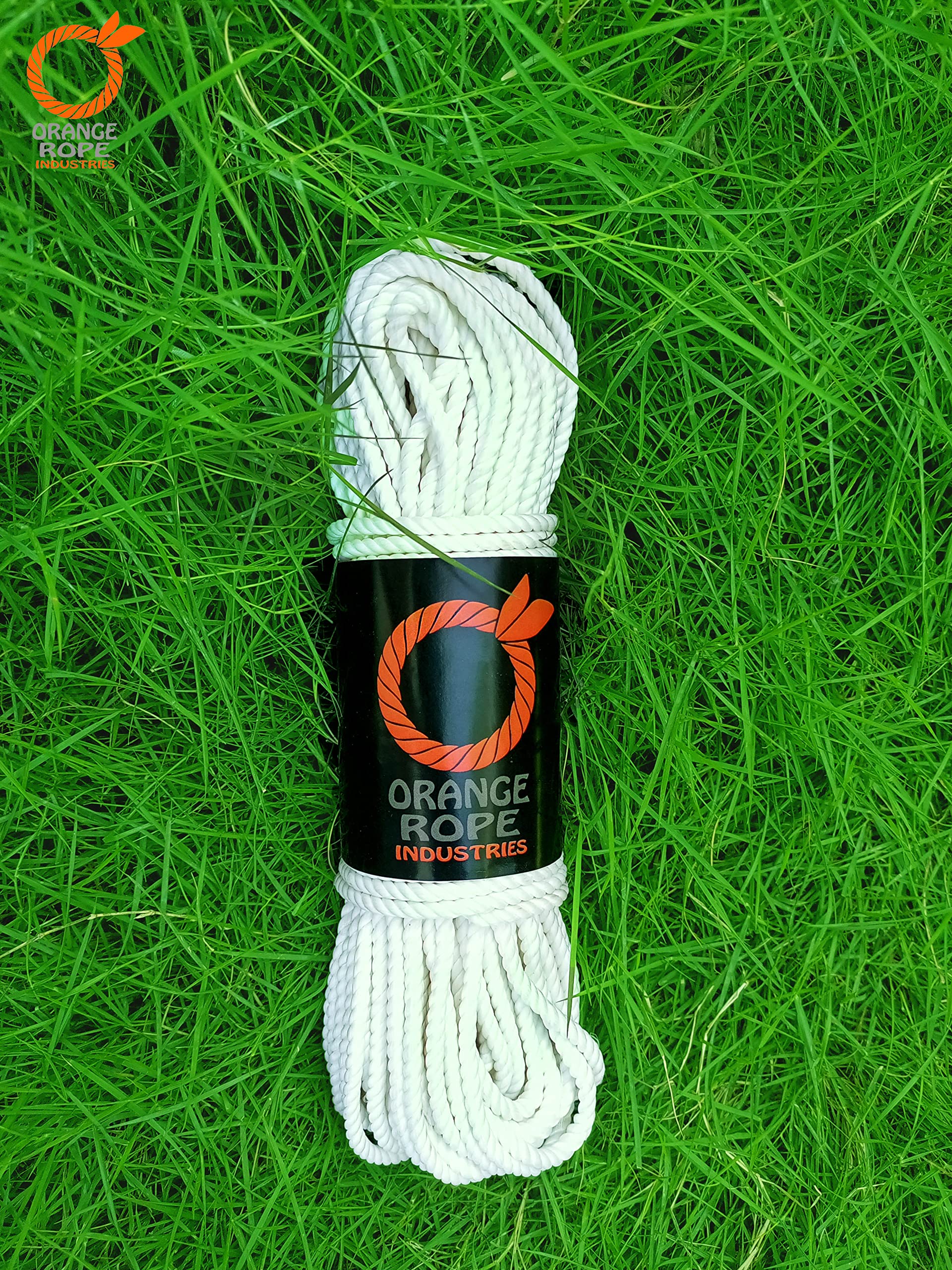 Orange Rope Industries 4 MM Polyester Rope Rassi 100 Foot 30 MTR Extra Twist & Strong Long Life Hanging Decoration, Gift Wrapping Cords Multi-Purpose Twine — Amazon image 8