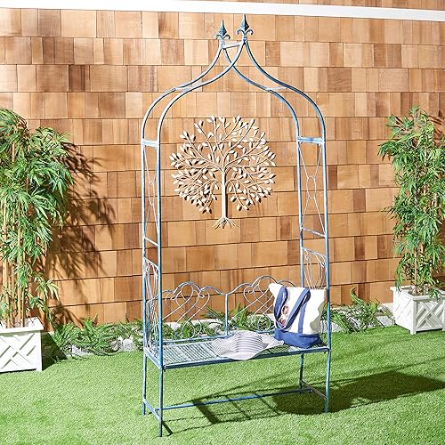 Miniatura 2 de Safavieh PAT5010C Colección para exteriores Eloise Victorian Antique Arbor, Mossy Blue