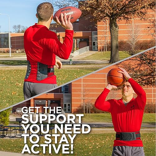 Miniatura 4 de BraceAbility Spine Sport - Corsé lumbar de entrenamiento atlético para hombres y mujeres para hacer ejercicio, correr, golf, conducir, pescar,