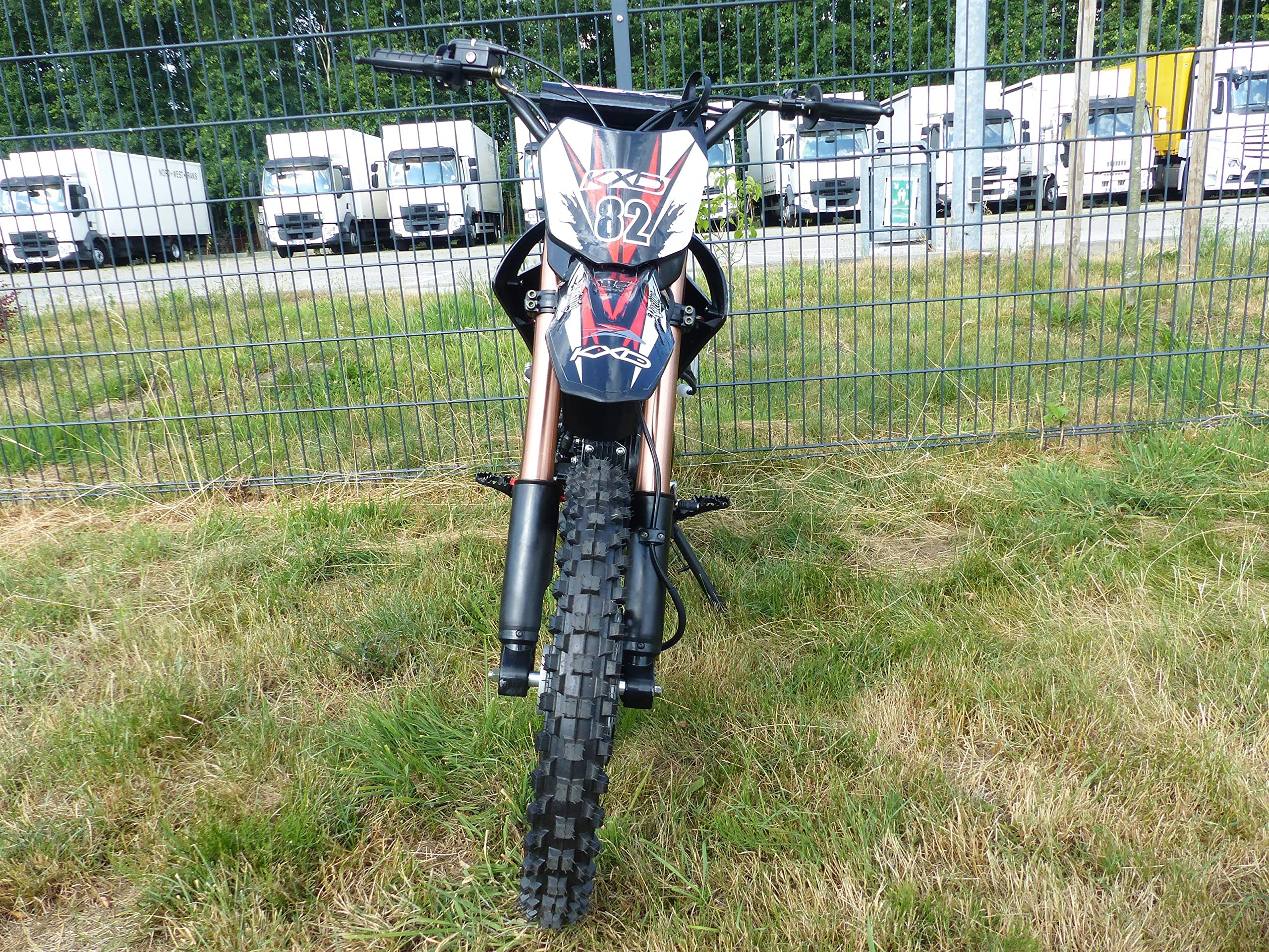 125ccm Dirtbike Cross Bike Pocketbike KXD 609 4 Takt 4 Gang Manuel 17/14" Rot