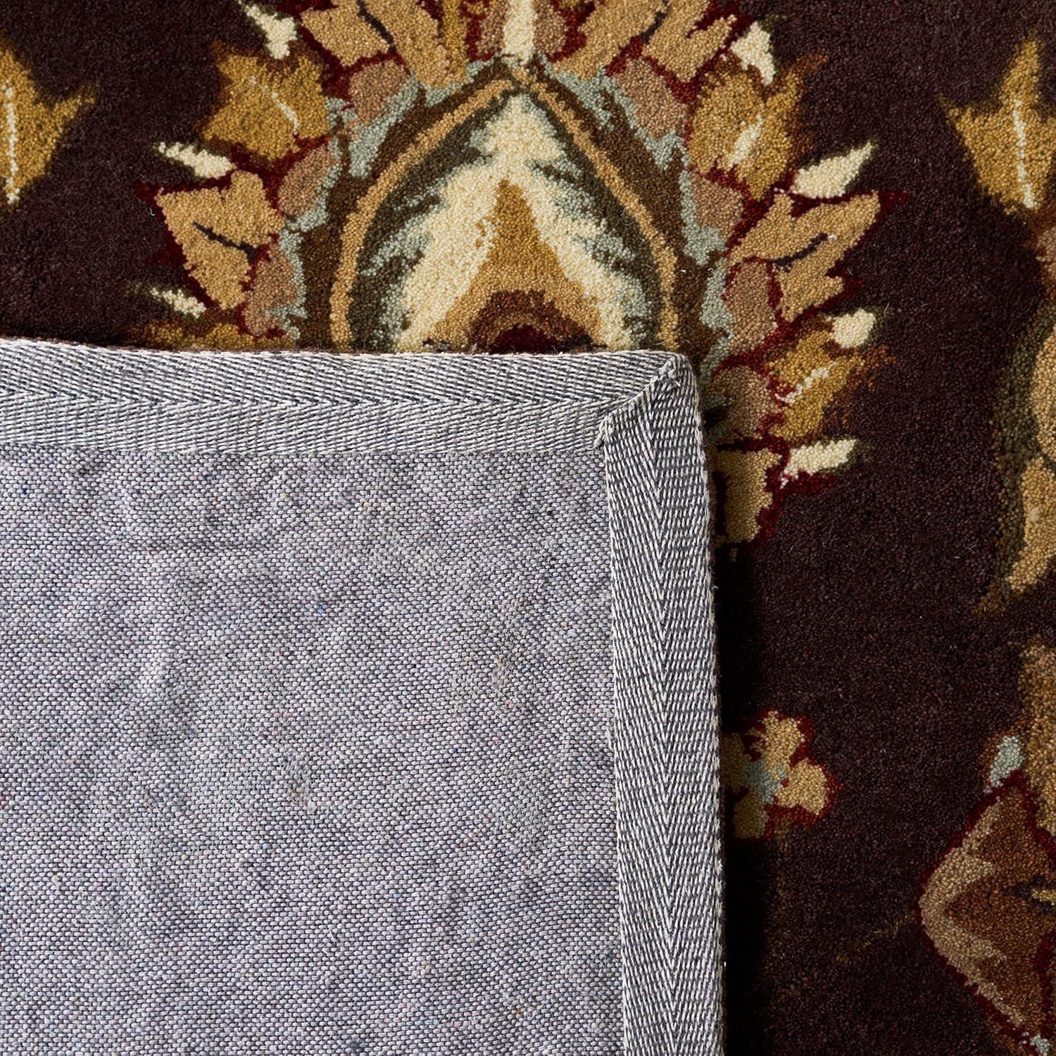 SAFAVIEH Total Performance Collection Accent Rug - 2' x 3', Brown & Ivory, Hand-Hooked Oriental, Non-Shedding & Easy Care, Ideal for High Traffic Areas in Entryway, Living Room, Bedroom (TLP416D)