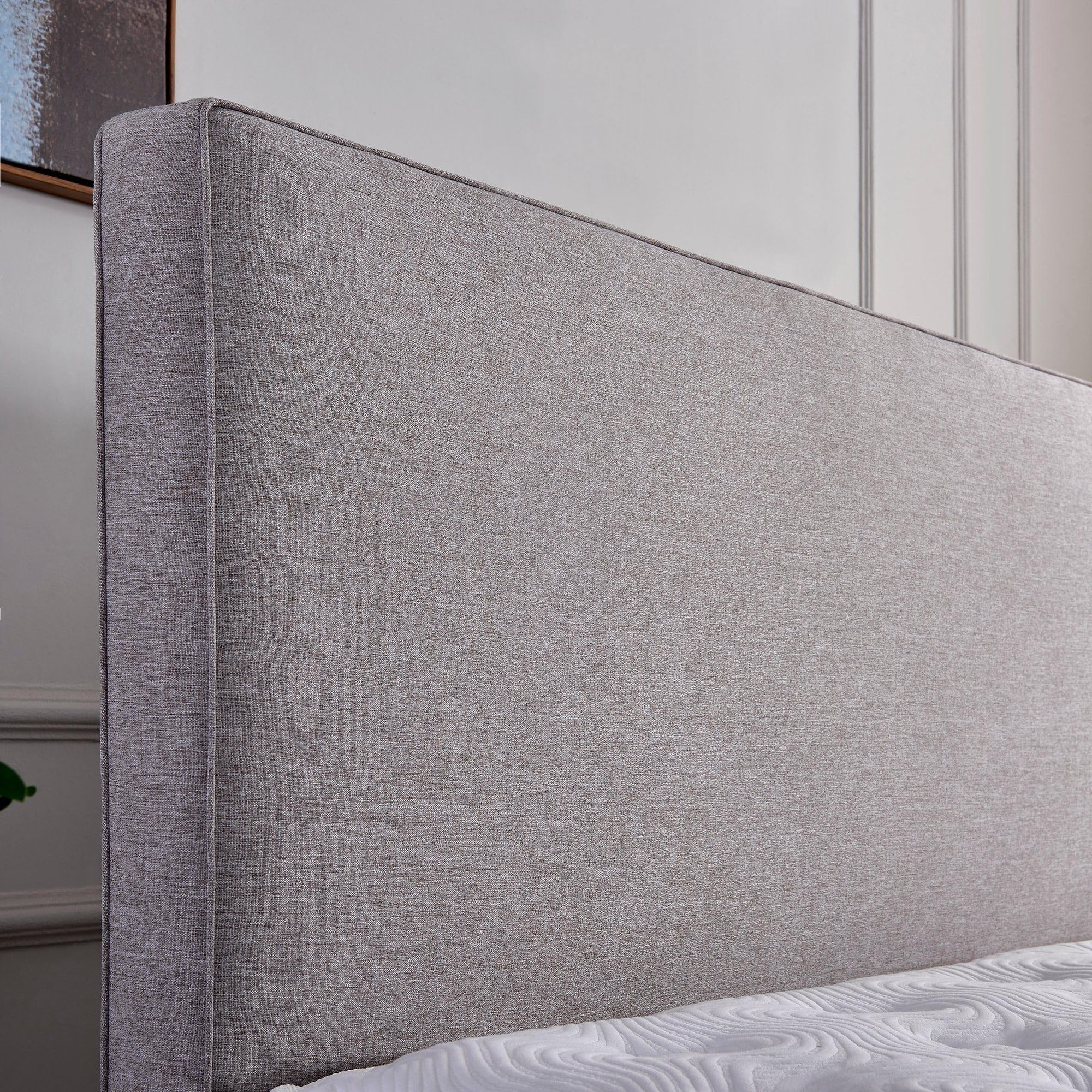 V6 Boxspringbetten 208 Bestes Preis-Leistungs-Verhältnis (Grau, 200 x 200 cm H3/H4)