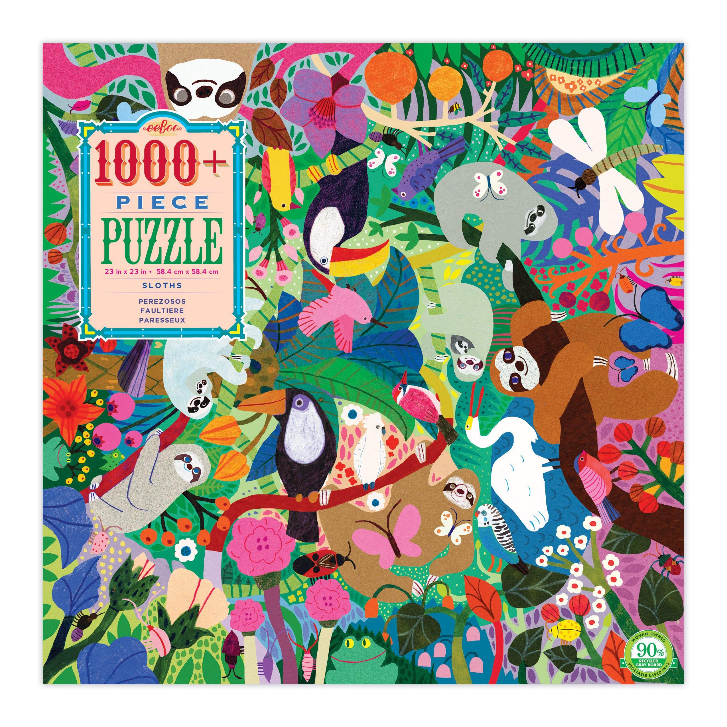 Family Puzzle Night Activity EeBoo Cats In Positano 1000 Piece Square ...