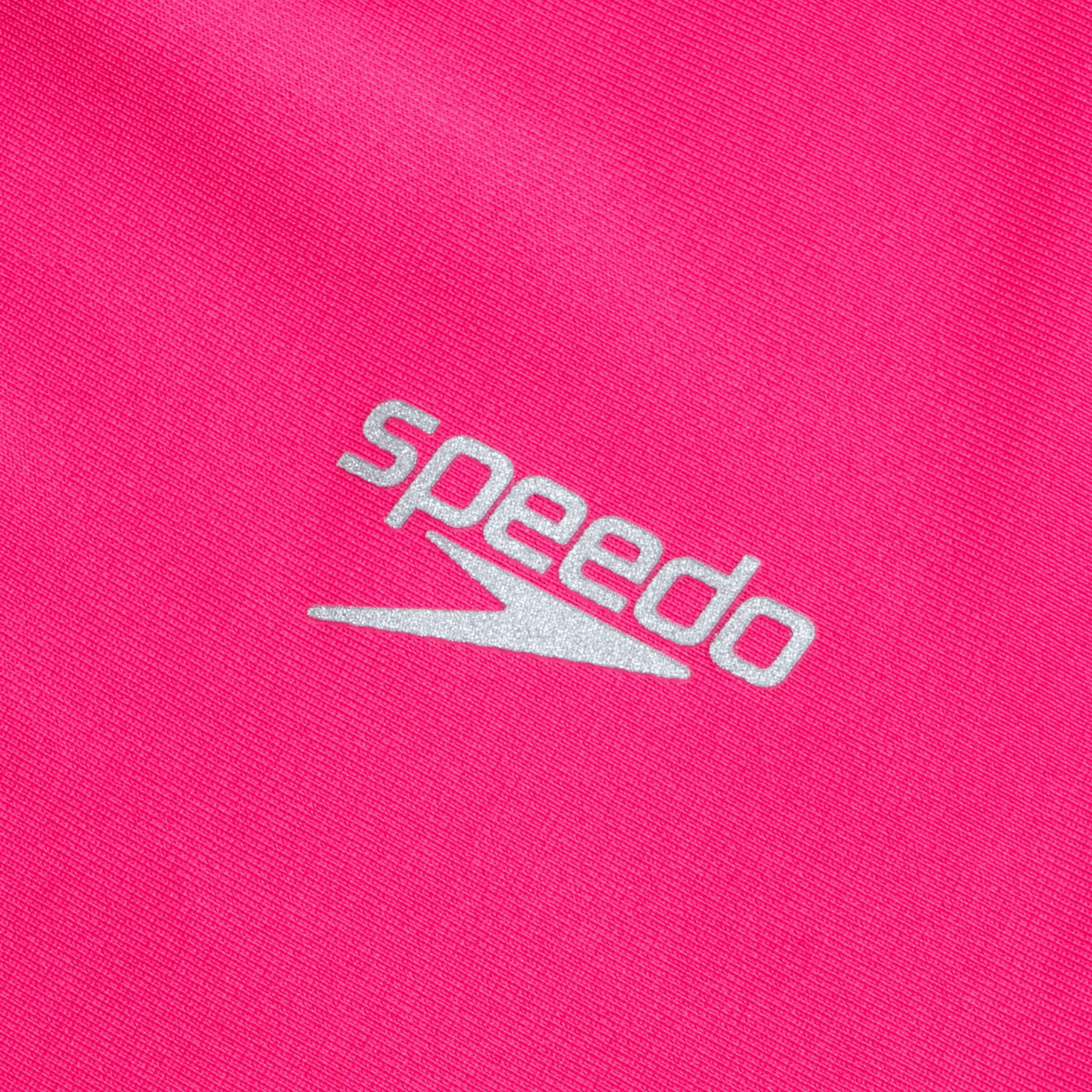 Speedo Girls' Standard Uv Swim Shirt Long Sleeve Rashguard, Sliced Geo
