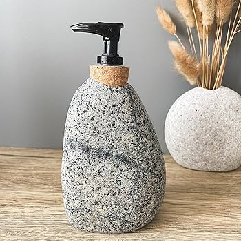 トップス STONE  foodie Funky Rock Designs Stone Soap/Lotion Pump Dispenser : Amazon