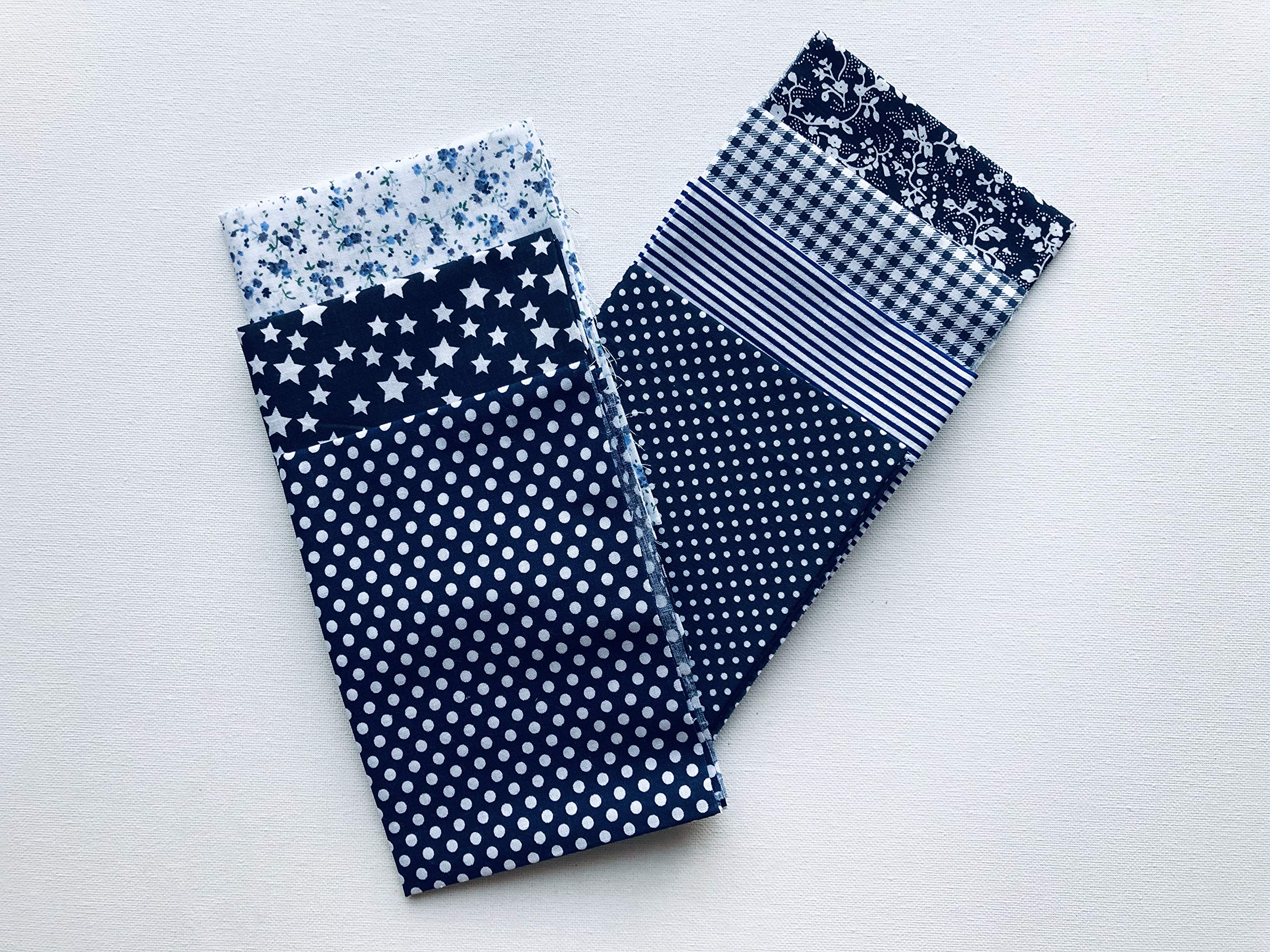 Tessuti Fat Quarter 50x50 Cm - 7 Pezzi Verde Floreale, 100% Cotone Per Cucito E Craft - Foto 5