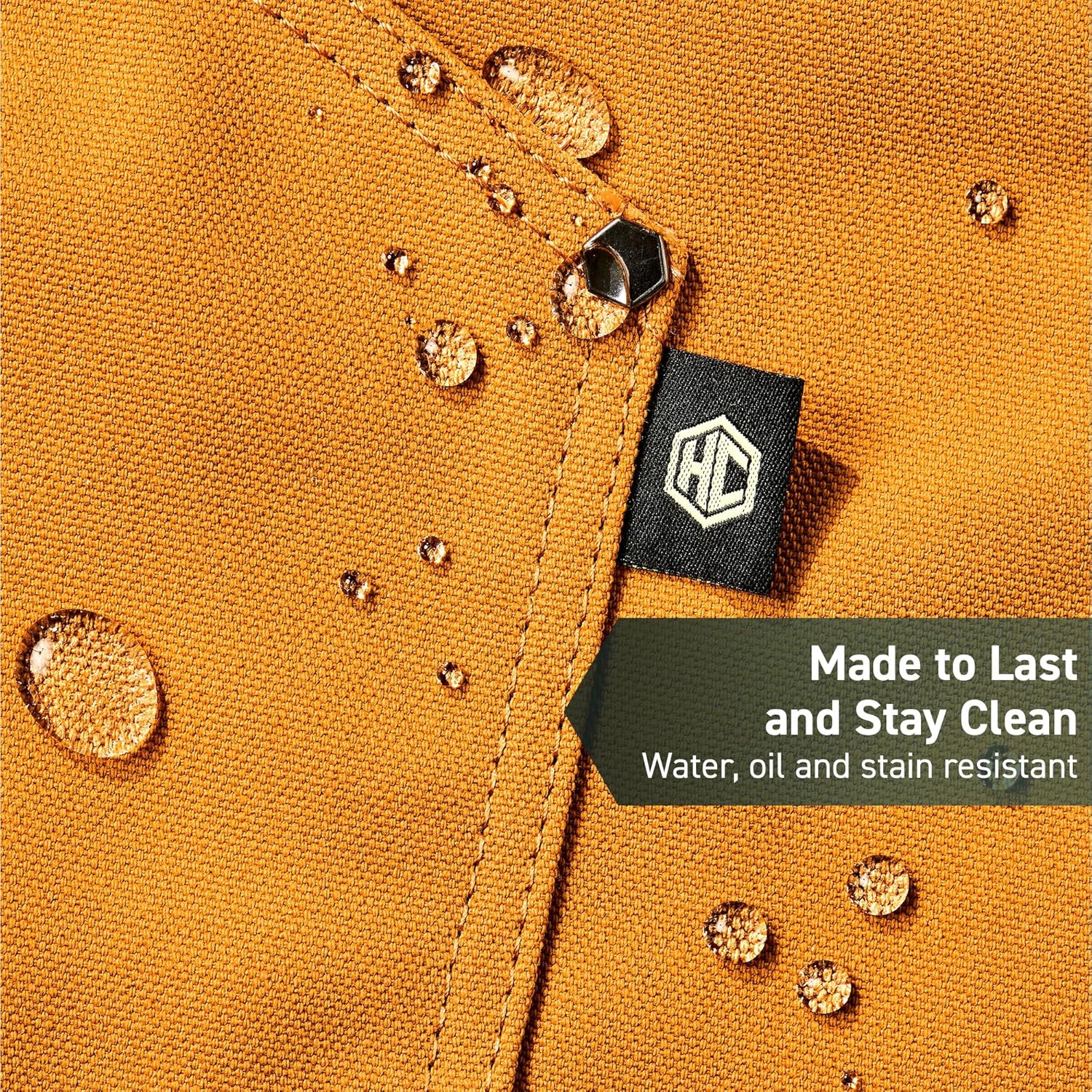 HexClad Eco Modern Chef Apron for Cooking and Grilling, Professional HexTwill Fabric Aprons with Pockets