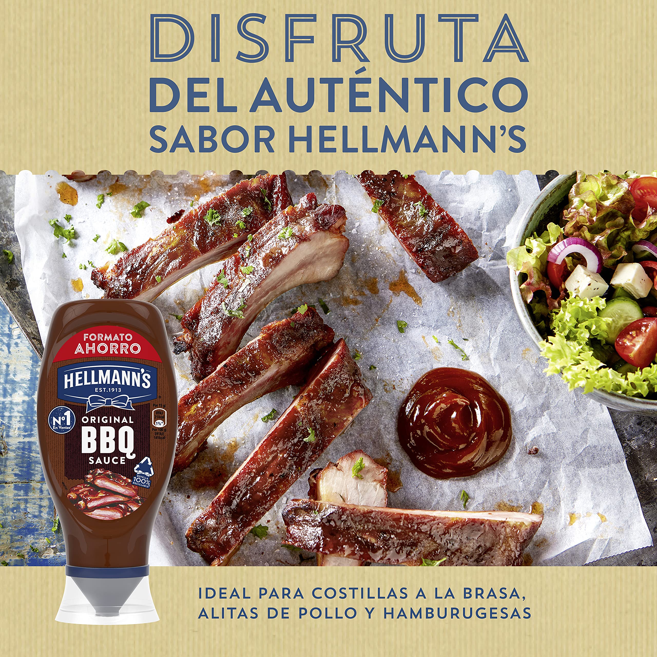 Hellmann's Salsa Barbacoa Bocabajo 430 ml
