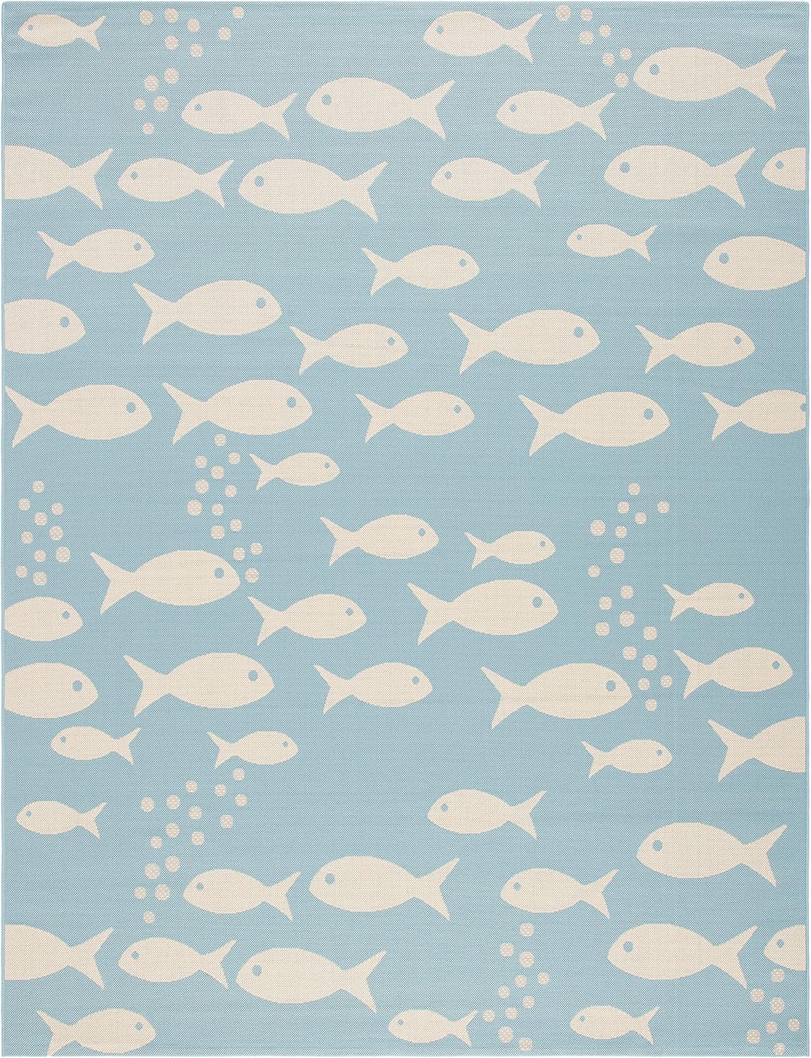 SAFAVIEH Courtyard Collection Accent Rug - 2'7" x 5', Navy & Beige, Non-Shedding & Easy Care, Indoor/Outdoor & Washable-Ideal for Patio, Backyard, Mudroom (CY6012-258)