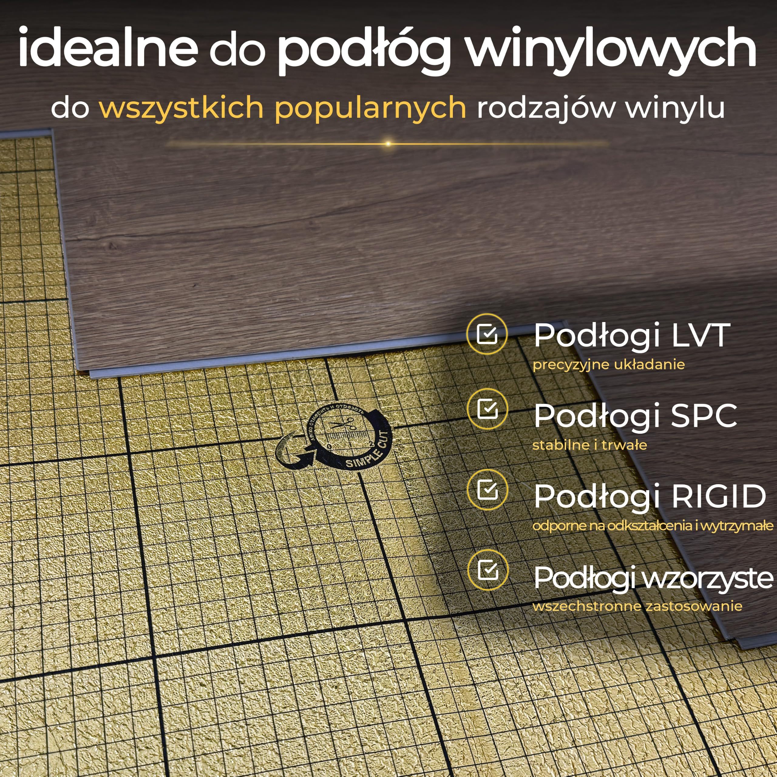 Izolacja akustyczna uficell® Vinyl „VINOLOCK” z technologią antypoślizgową – grubość: 1,5 mm – gęstość ok. 100 kg/m³ – odporność na ciśnienie: 200 kPa [10 m² – 1 opakowanie]