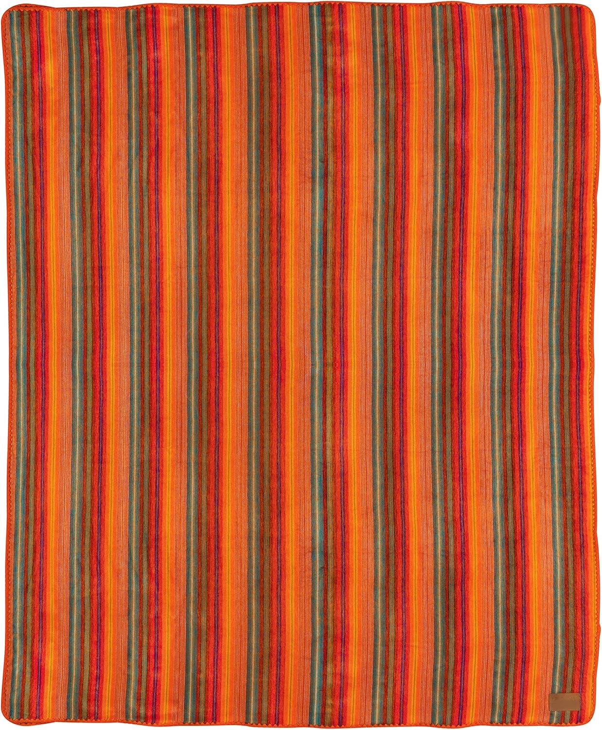 QISU Alpaca Wool Blanket Throw | Large, Beautiful, Warm, Variegated | 85 x 65 inches | Ultra-Soft, Hypoallergenic and Breathable | Non-Itchy or Scratchy Fabric (Orange Variegated) - Image 4