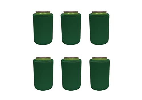 6 étuis de retenue thermique vert Stubby pour canettes et bouteilles