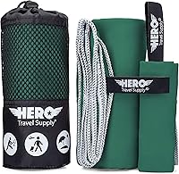 Vista 16 de Toalla de Microfibra Hero, Camping, Playa, Gimnasio - 24 X 48 pulgadas (Incluye Toallita de Regalo)